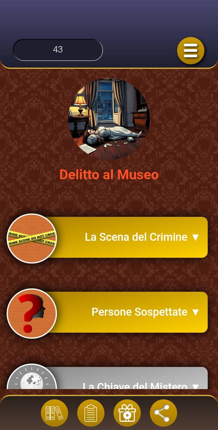 Screenshot gioco Caccia al Colpevole